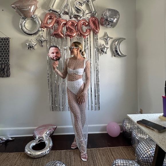 Bridal Sparkly Bathing Suit Cover Up - Picture 3 of 5